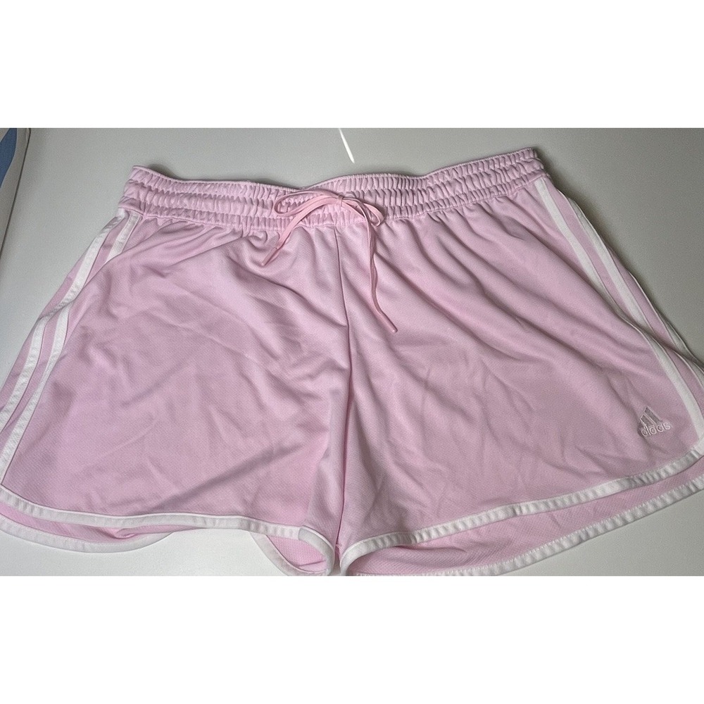 Adidas Woven Women's Pink Running Shorts, Mesh Lined, Size X-Large 4"